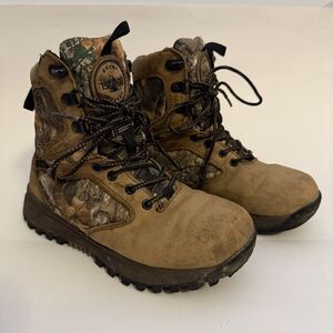 Rocky Youth Outdoor Hunting Boots Size 3M Camo Brown Hiking Thinsulate Insulated